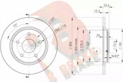 R BRAKE 78rbd25173 -  Тормозной диск
